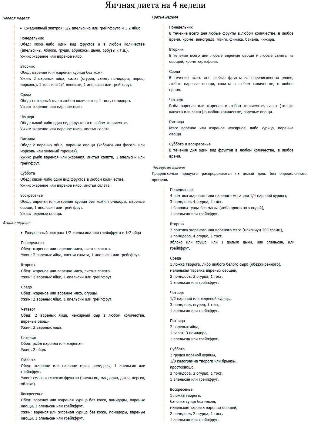 Меню 4 недели. Яично апельсиновая на 4 недели меню диета. Яичная диета на 4 недели 3 неделя. Диета апельсины и яйца на 4 недели таблица. Яичная апельсиновая диета 4 недели таблица.